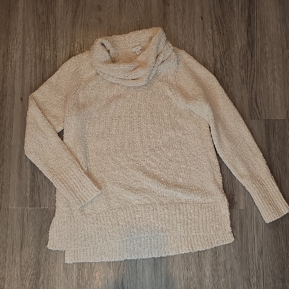 J. Jill Soft Beige Turtleneck Sweater